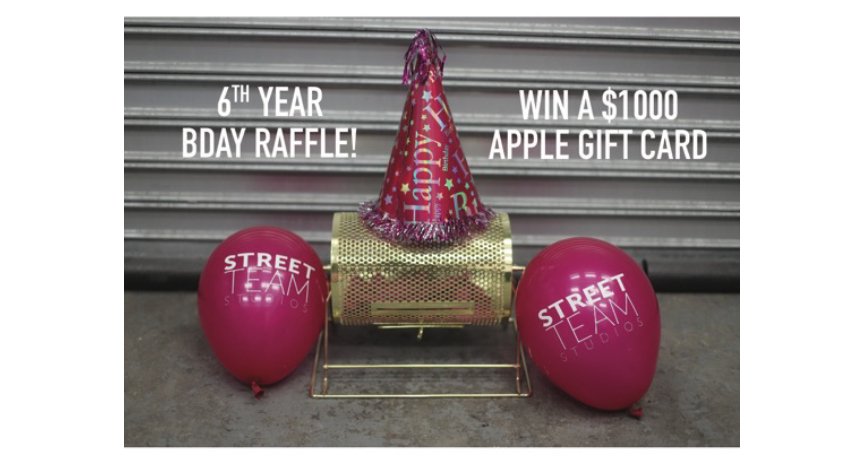 It’s our 6th birthday this summer and to celebrate we are giving away a $1,000 Apple Gift Card.